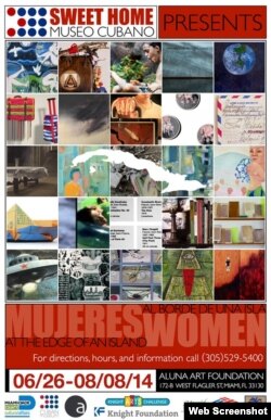 Cartel promocional de la exposición Mujeres al borde de una isla